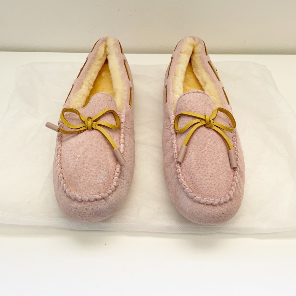 New Ugg moccasin everugg miracle moccasin pink loafer slipper boat shoe Sherpa